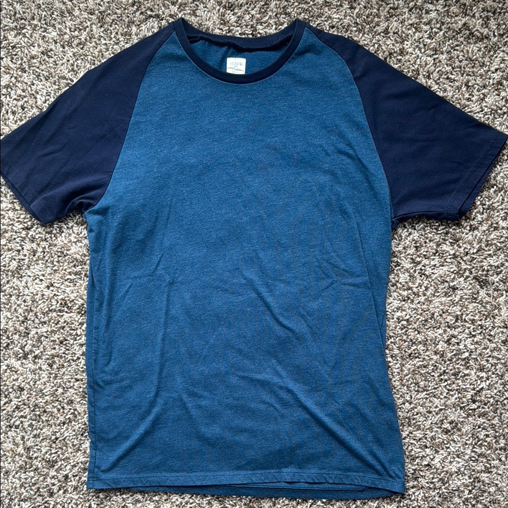 J.CREW Men's Blue Raglan Sleeve Shirt